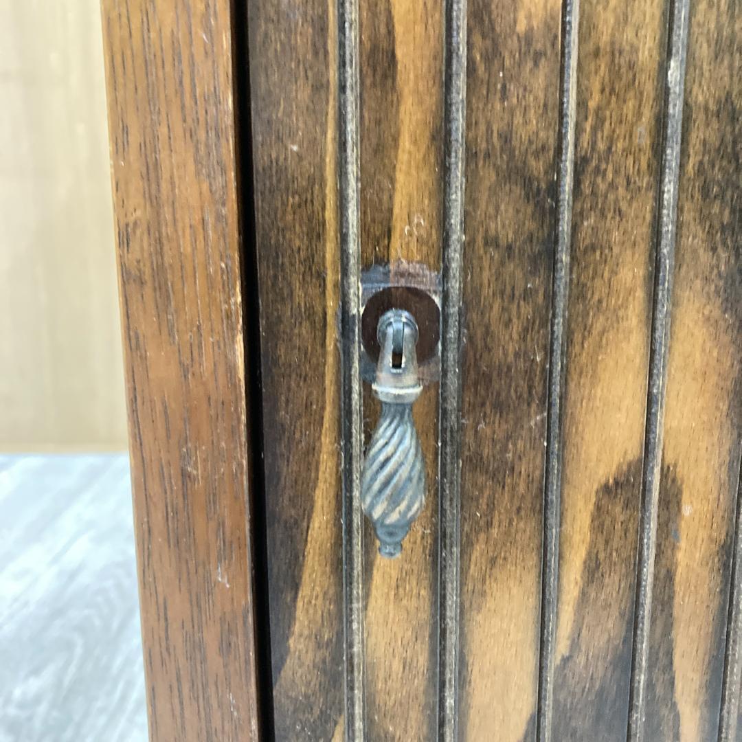 オールドカリモク　昭和レトロ　花台　キャビネット　電話台