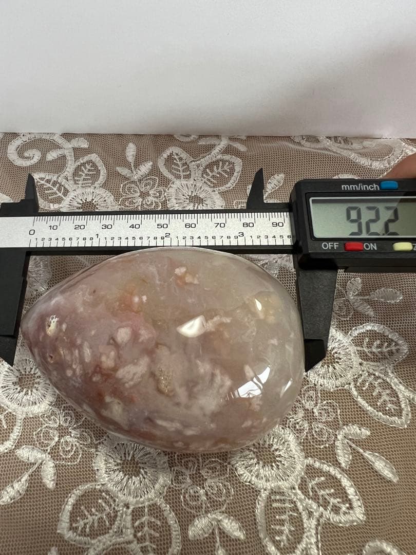 桜瑪瑙　ピンクアメジスト　たまご　92X62X59