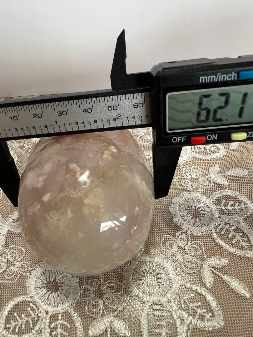 桜瑪瑙　ピンクアメジスト　たまご　92X62X59