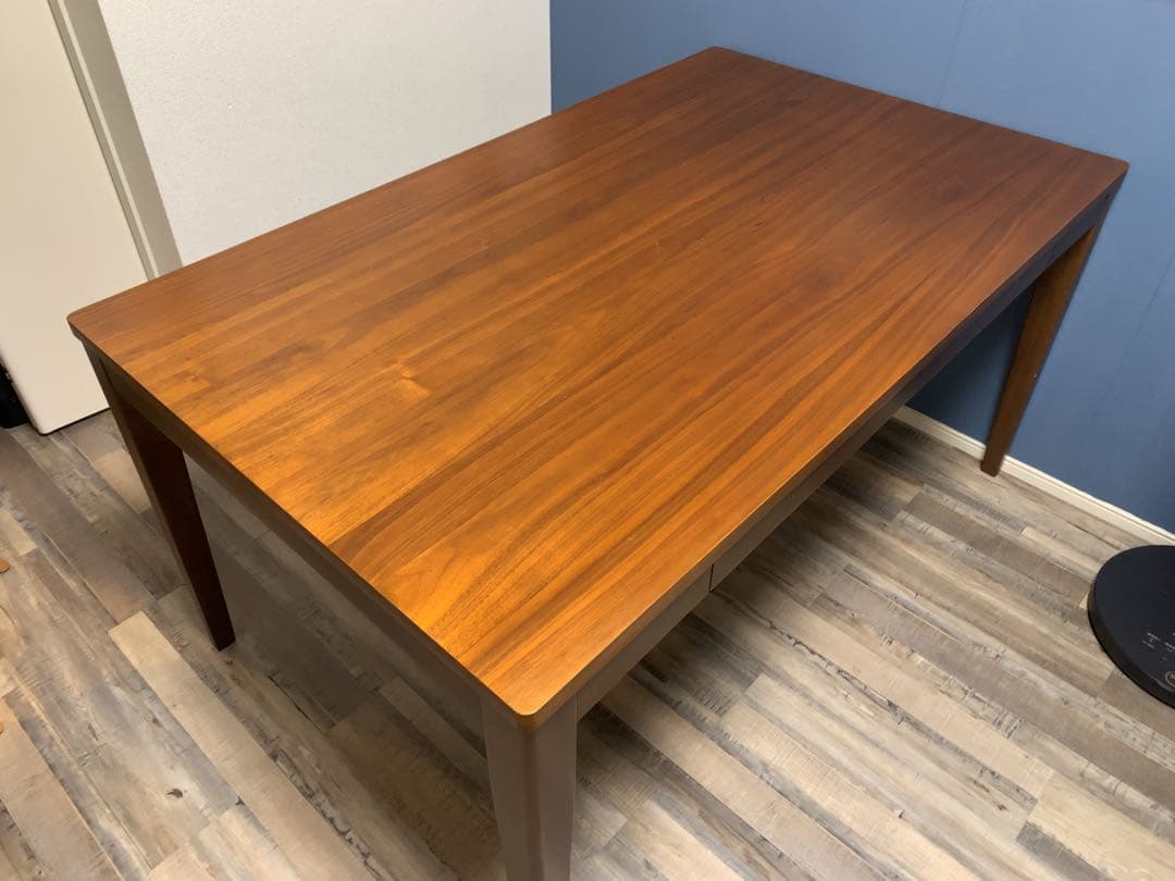 ベルメゾン　選べる引出し付きダイニングテーブル　ダークブラウン