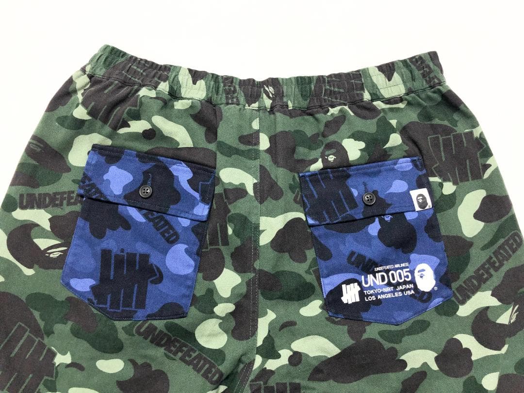 ○★新品未使用　A BATHING APE×UNDEFEATED　パンツ　XL