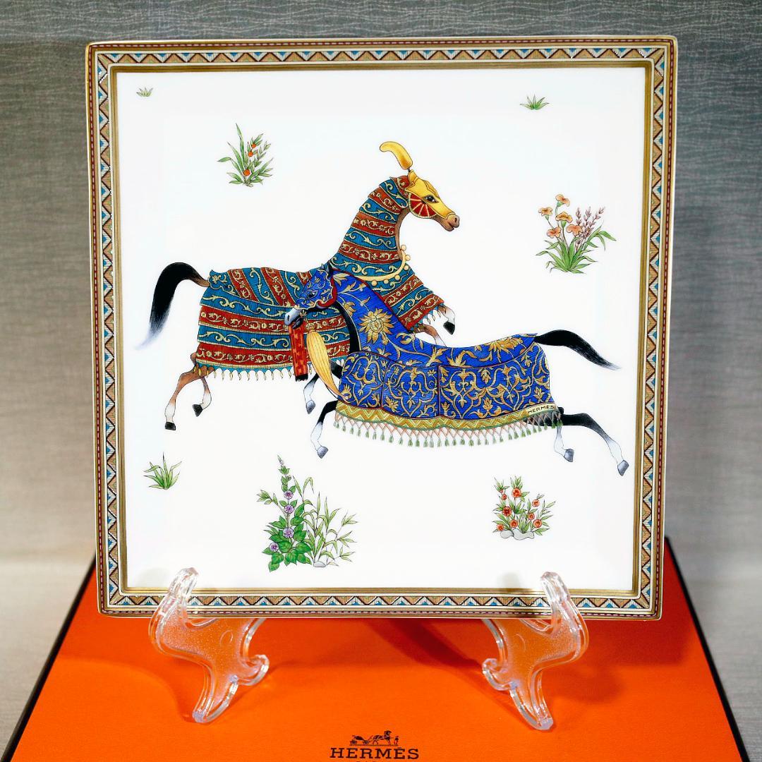 【極美品 送料込み】エルメス シュバルドリアン スクエアプレート