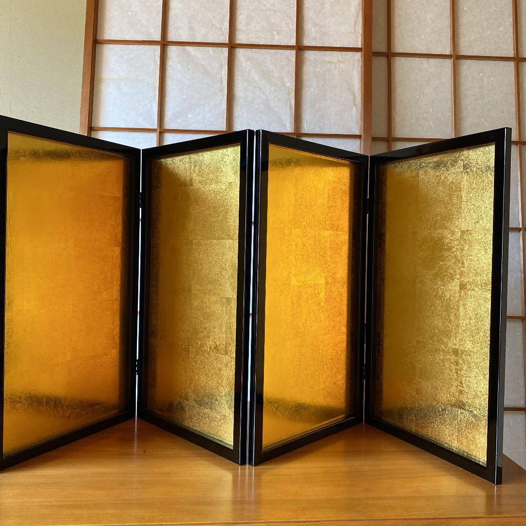 五月人形の兜の二双金屏風