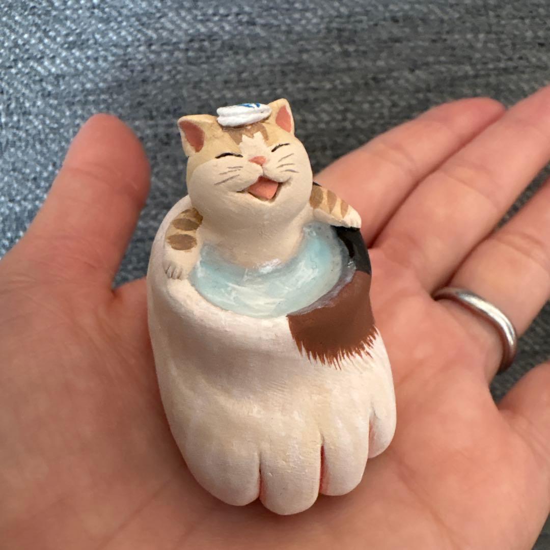 作家　もりわじんさん　サイン入り　猫足風呂　招き猫