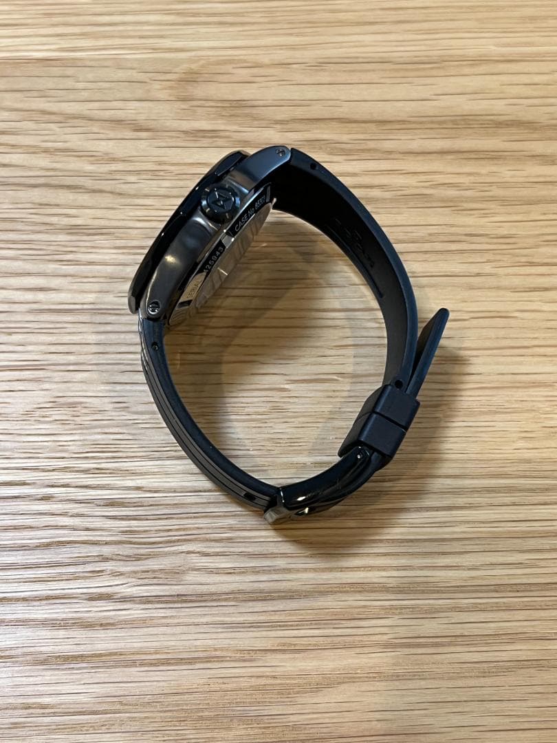 Edox Delfin Mechanoブラックラバーバンド透過ダイヤル時計