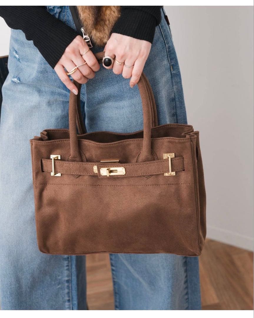 新品⭐︎sita parantica SS別注 フェイクスエードトートバッグ 茶色