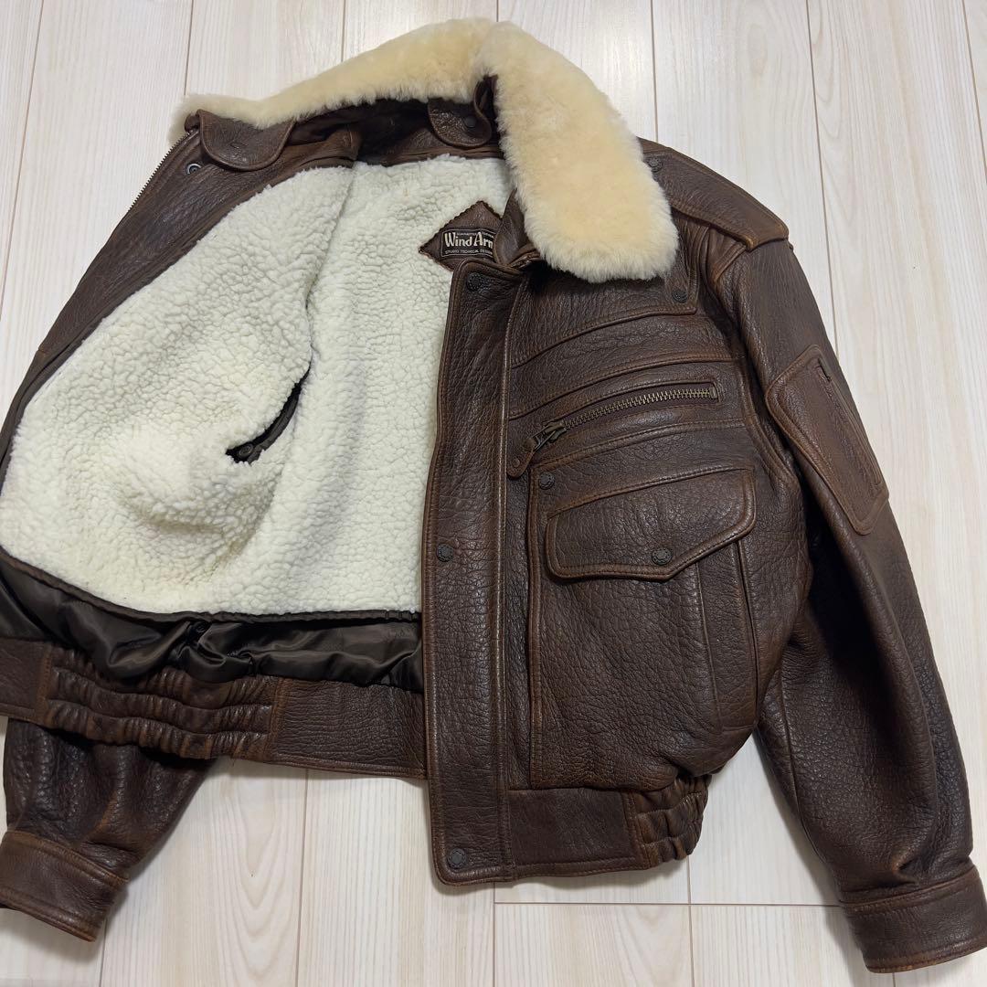 Wind Armor ウィンドアーマー g-1 レザージャケット L ブラウン