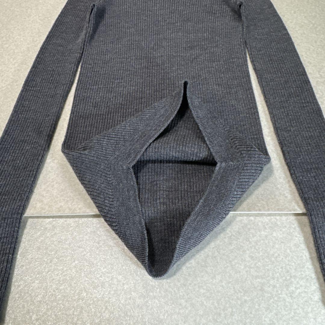美品⭐️UNION LAUNCH リブタートルネックニット ウール グレー F