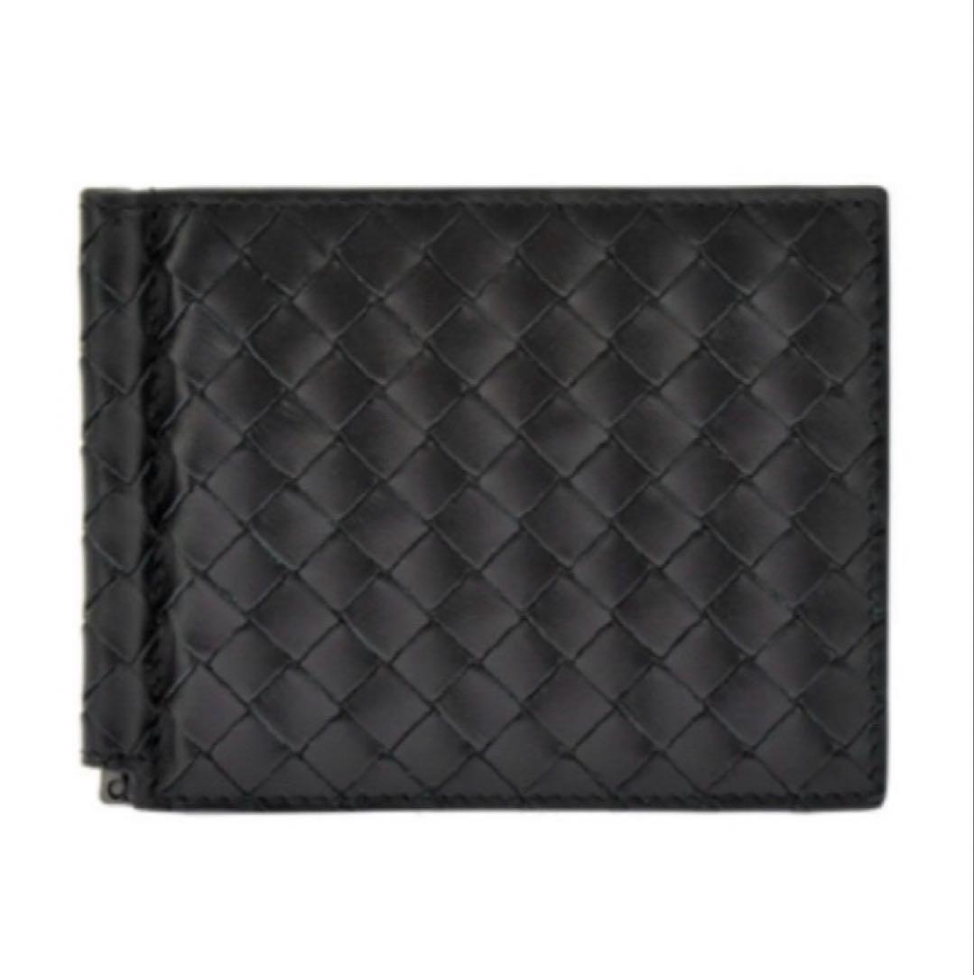 Bottega Veneta ブラック 二つ折り財布 マネークリップ