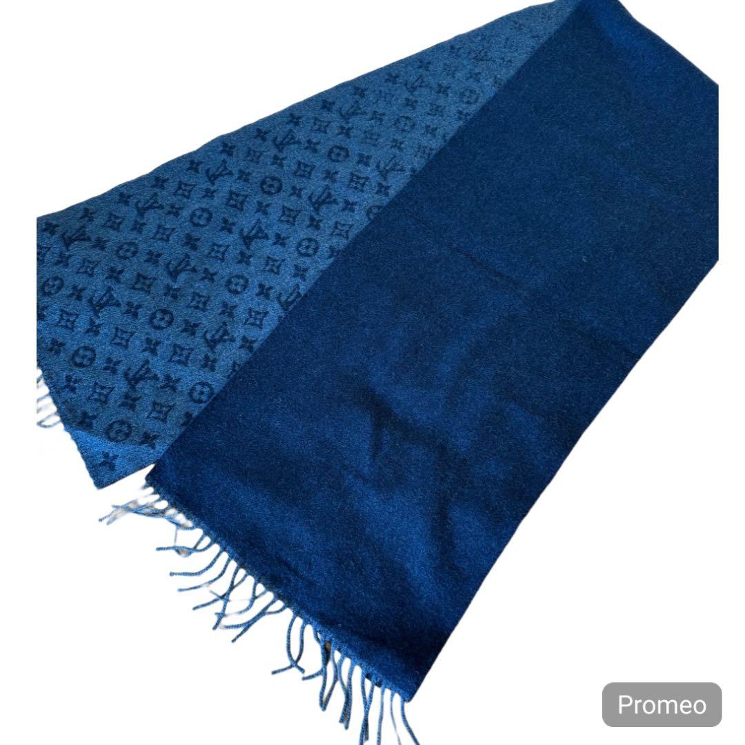 Louis Vuitton ネイビー マフラー