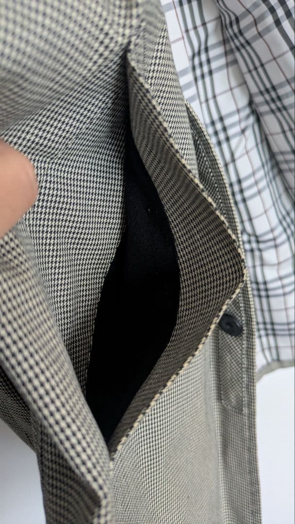 バーバリーブラックレーベル ステンカラーコート ノバチェック サイズM 美品