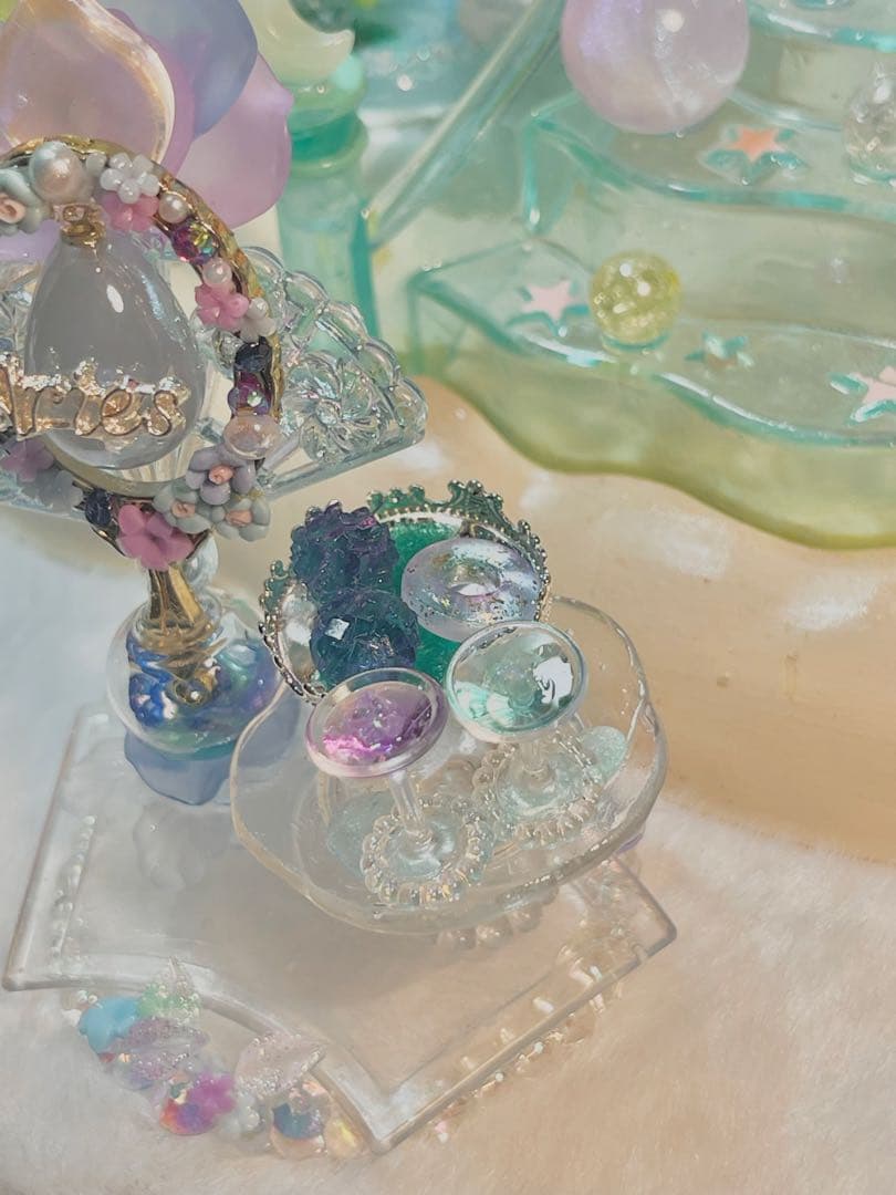 紫陽花デザートセットブルーライト