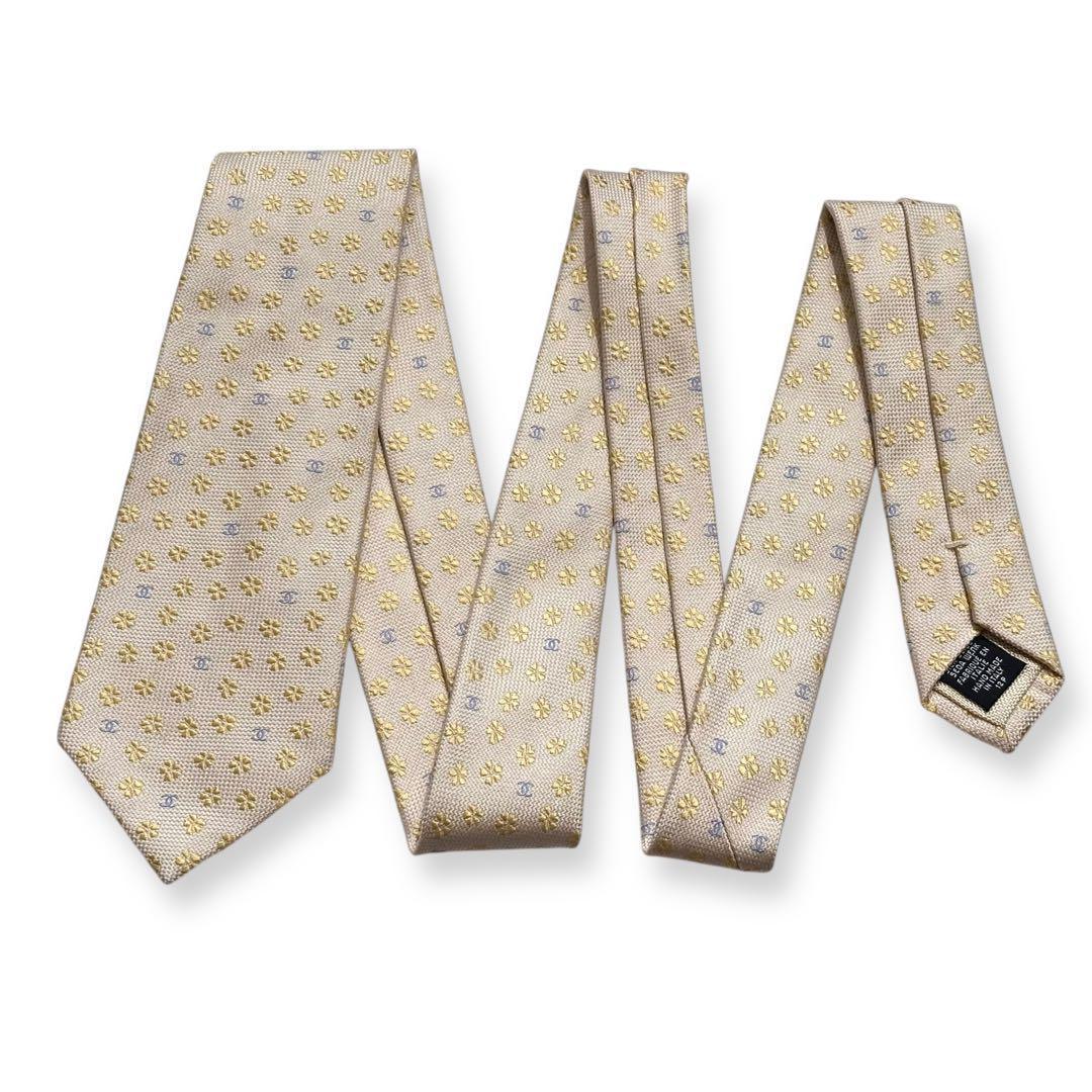 極美品✨CHANEL ネクタイ　シャネル ココマーク　ジャガード　高級