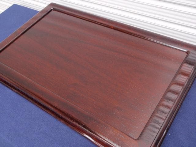 新品♪ 巾54cm 花梨 無垢 だるま型 平花台 飾り台 香炉台 盆栽台 漆塗り