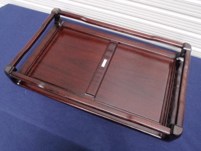 新品♪ 巾54cm 花梨 無垢 だるま型 平花台 飾り台 香炉台 盆栽台 漆塗り