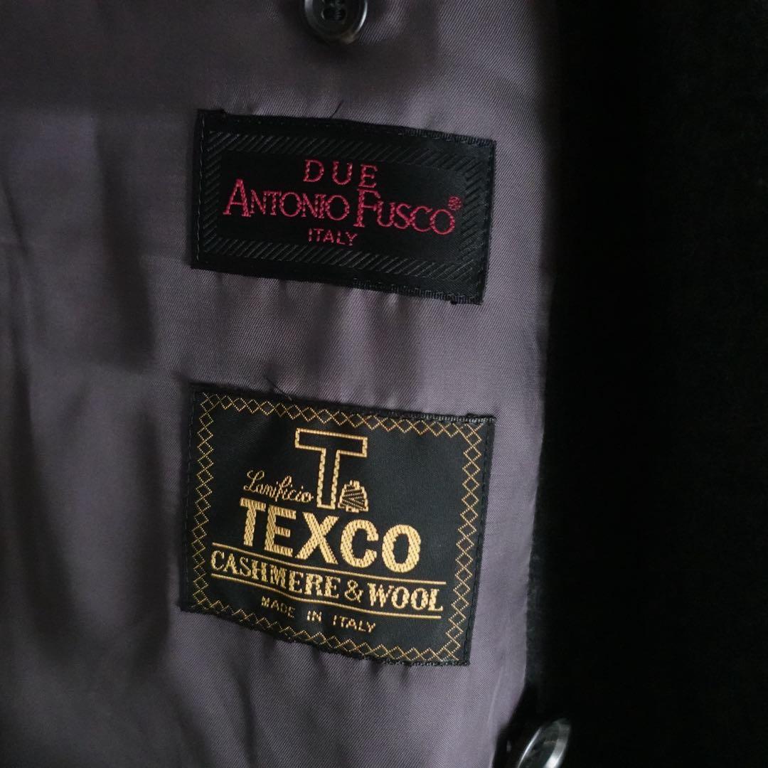 1980s ANTONIO FUSCO カシミアウールフランネルダブルコート