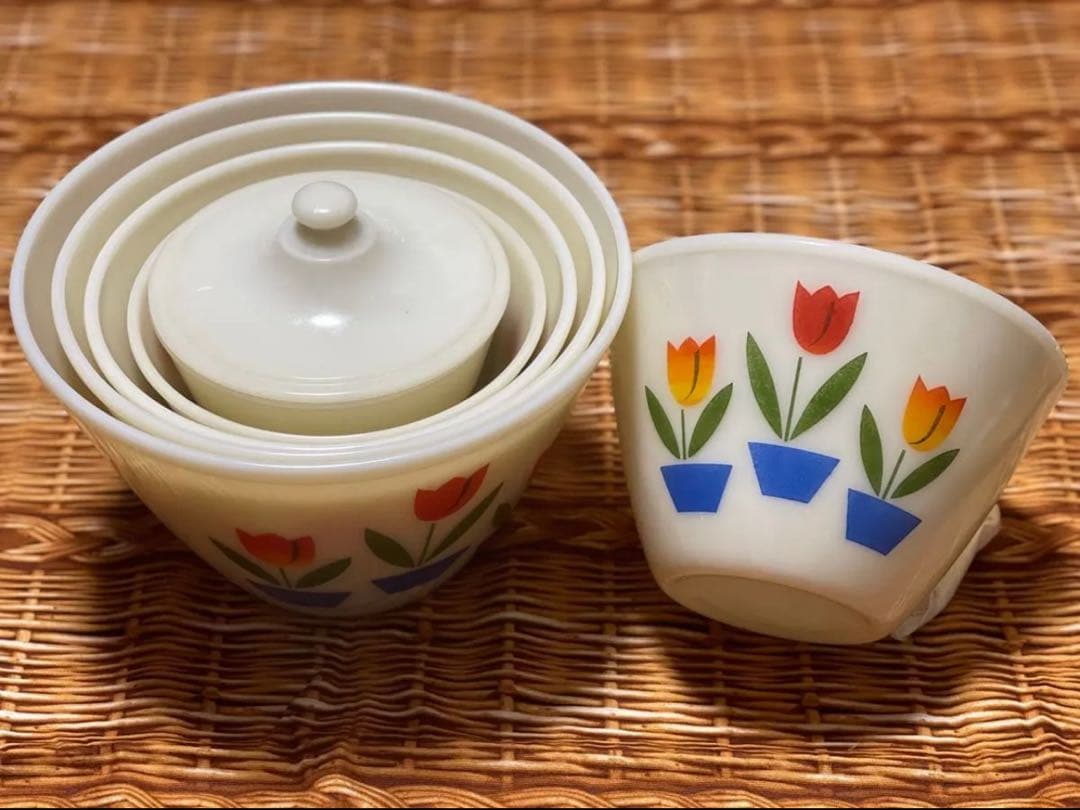 ファイヤーキングFire Kingアンカーホッキングチューリップミキシングボウル