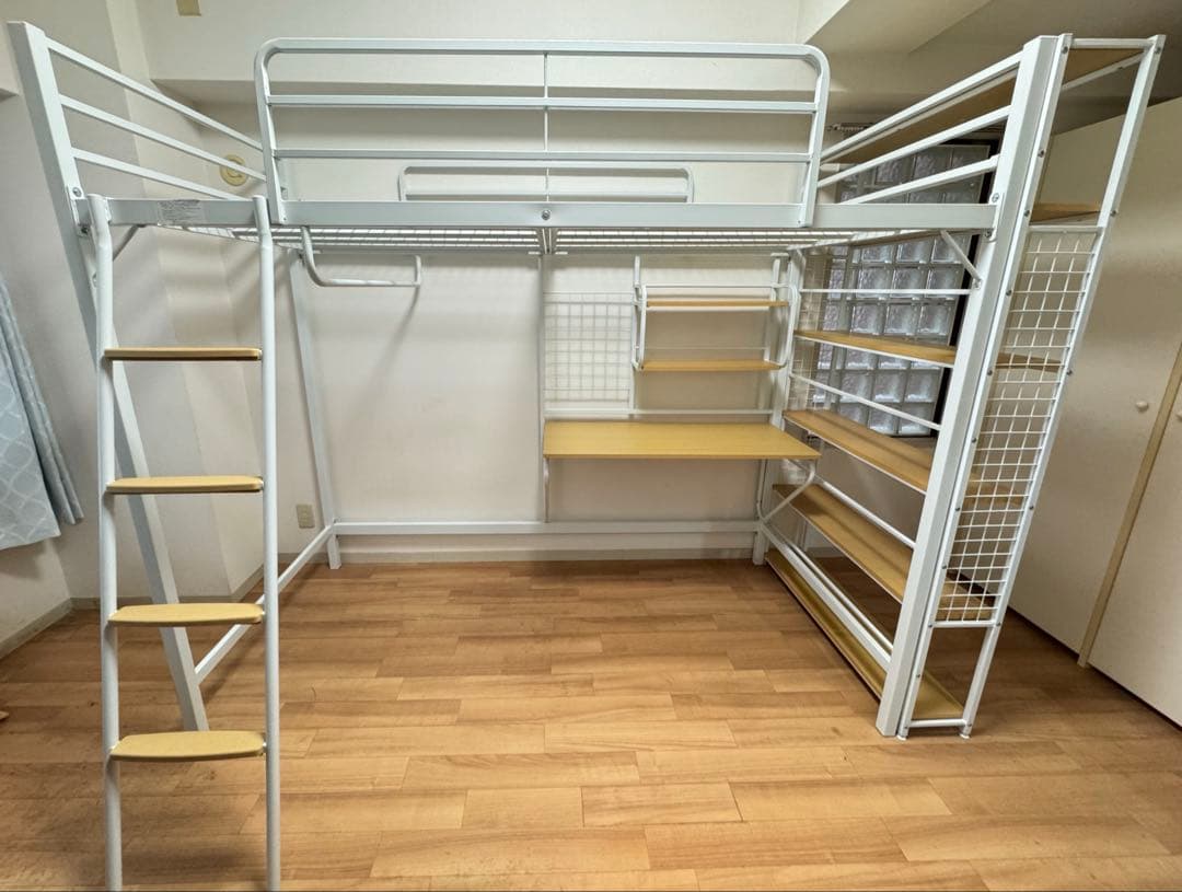 ロフトベット ニトリ ロフトベッド アルルN ホワイト