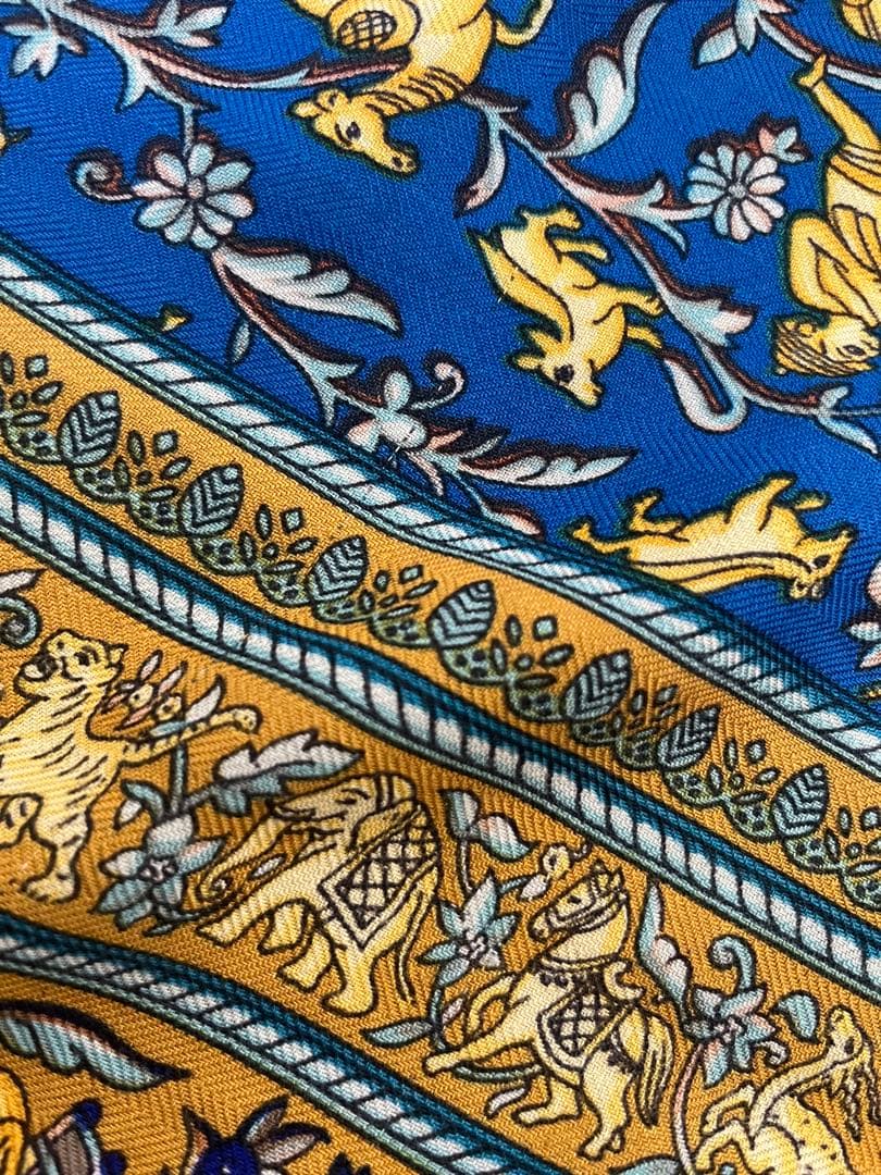 エルメス HERMES カレジェアン ストール 140 カシシル　カシミヤシルク