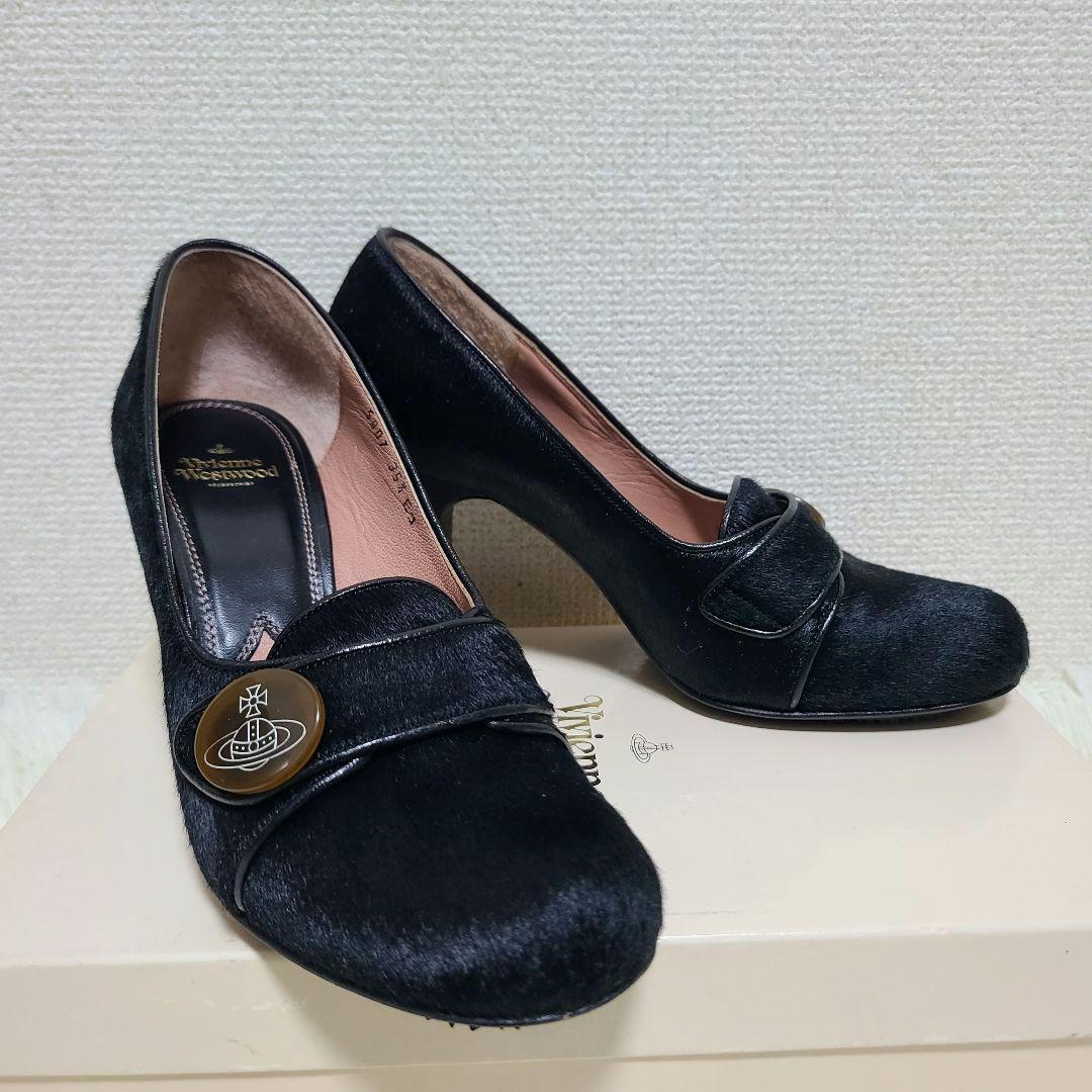 Vivienne Westwood ハラコ パンプス オーブ ロゴ 23.5cm