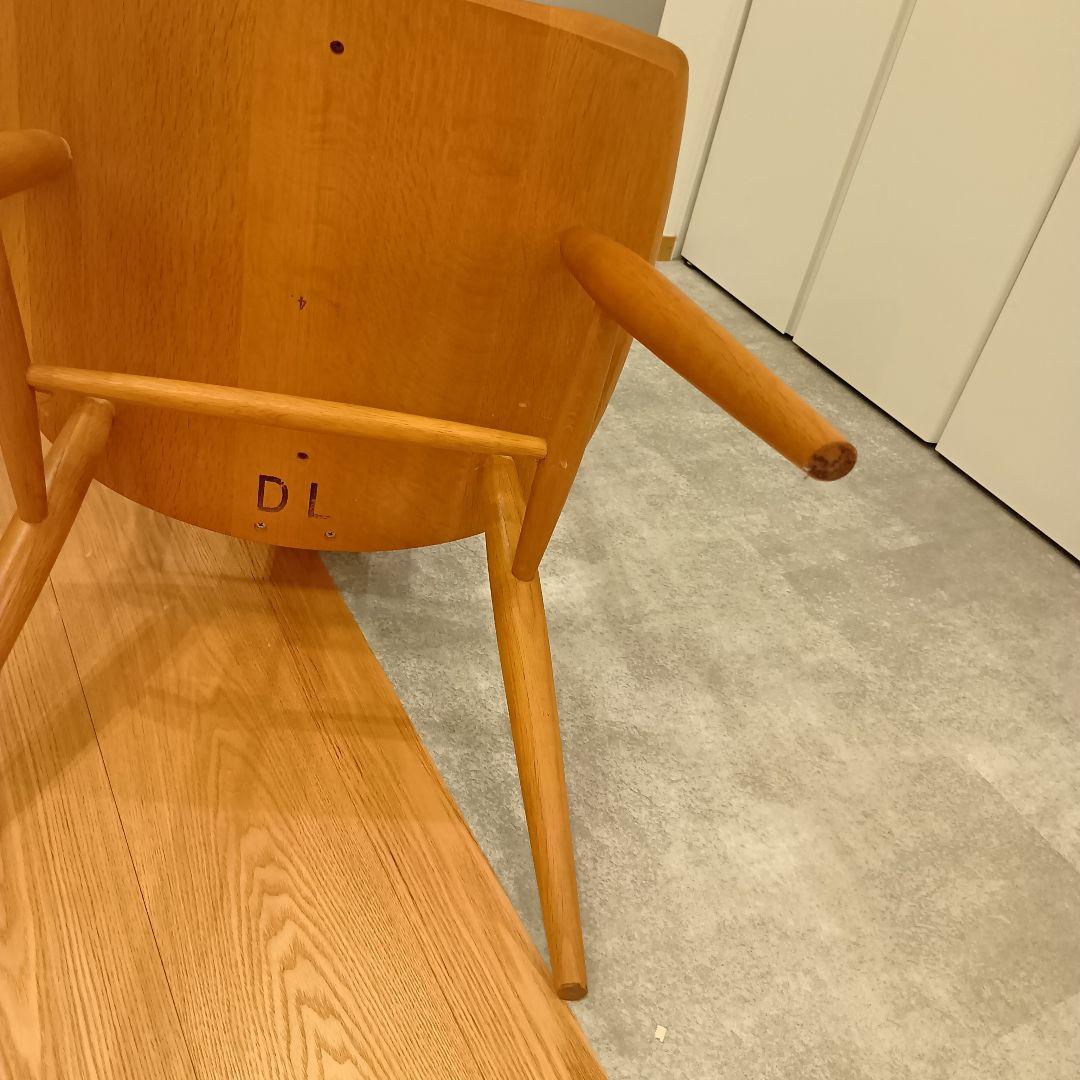 リカ！！柏木工　KASHIWA カウホーンチェア　LC11 楢無垢材