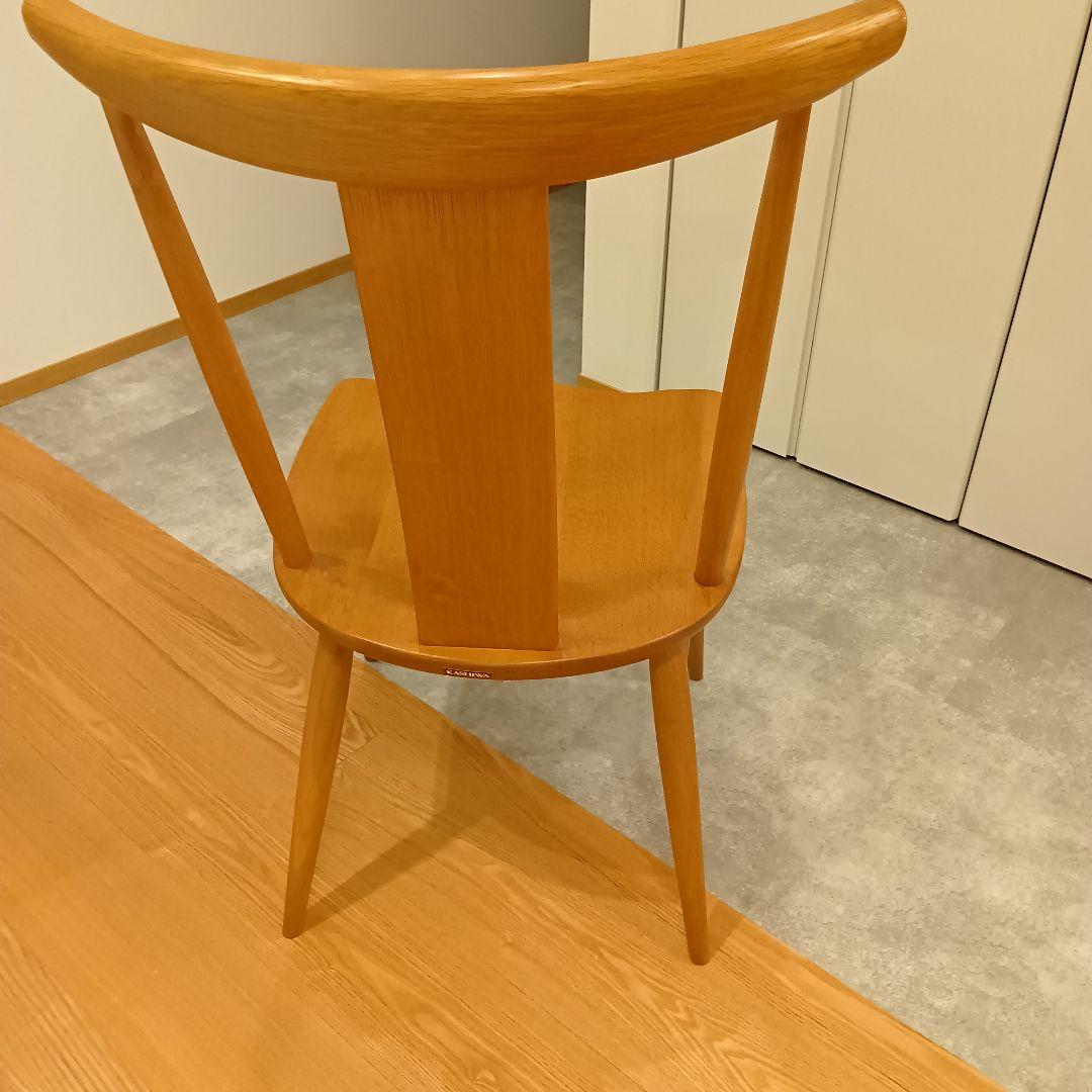 リカ！！柏木工　KASHIWA カウホーンチェア　LC11 楢無垢材