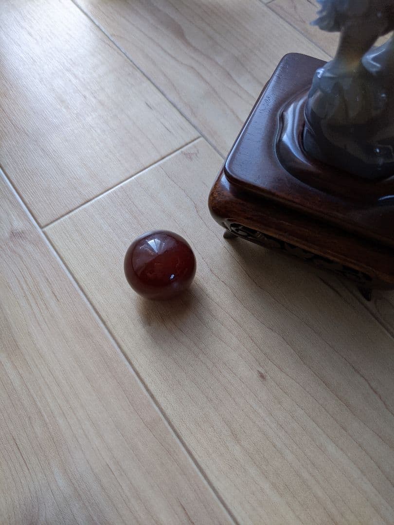 ★龍の置物 めのう 玉付き