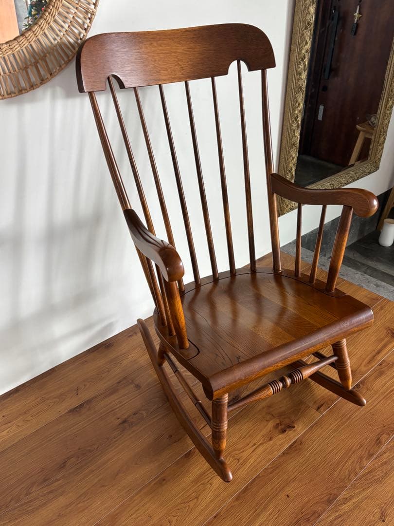 飛騨産業 キツツキマーク　木製　ロッキングチェア