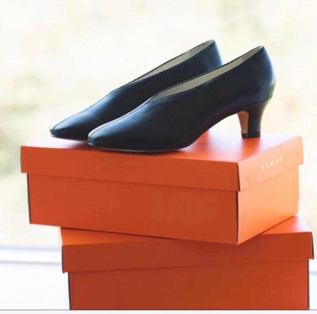 ★新品未使用★REMME / レメ / レザーパンプス（ブラック） 24.0cm