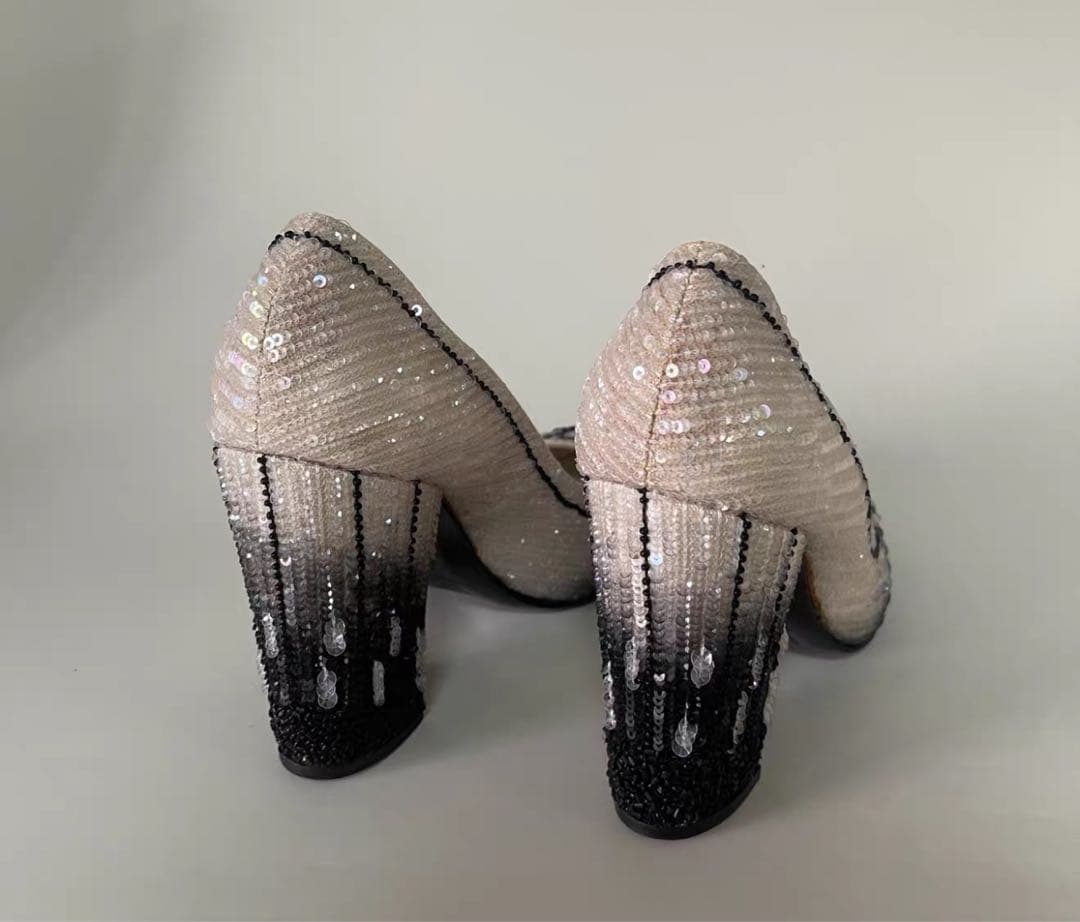 CHANEL シャネルビーズ装飾 ハイヒール パンプス