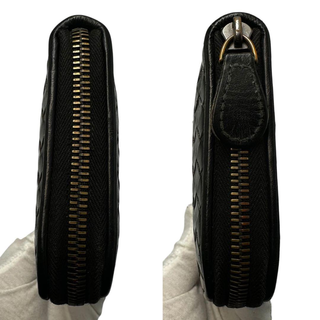 【美品】ボッテガヴェネタ ブラック 長財布 イントレチャート 長財布 黒