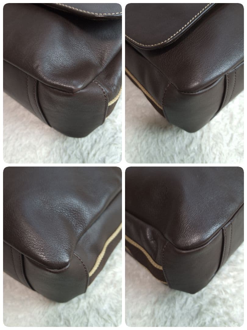 美品✨COACH　コーチ　メッセンジャーバッグ　レザー　ダークブラウン