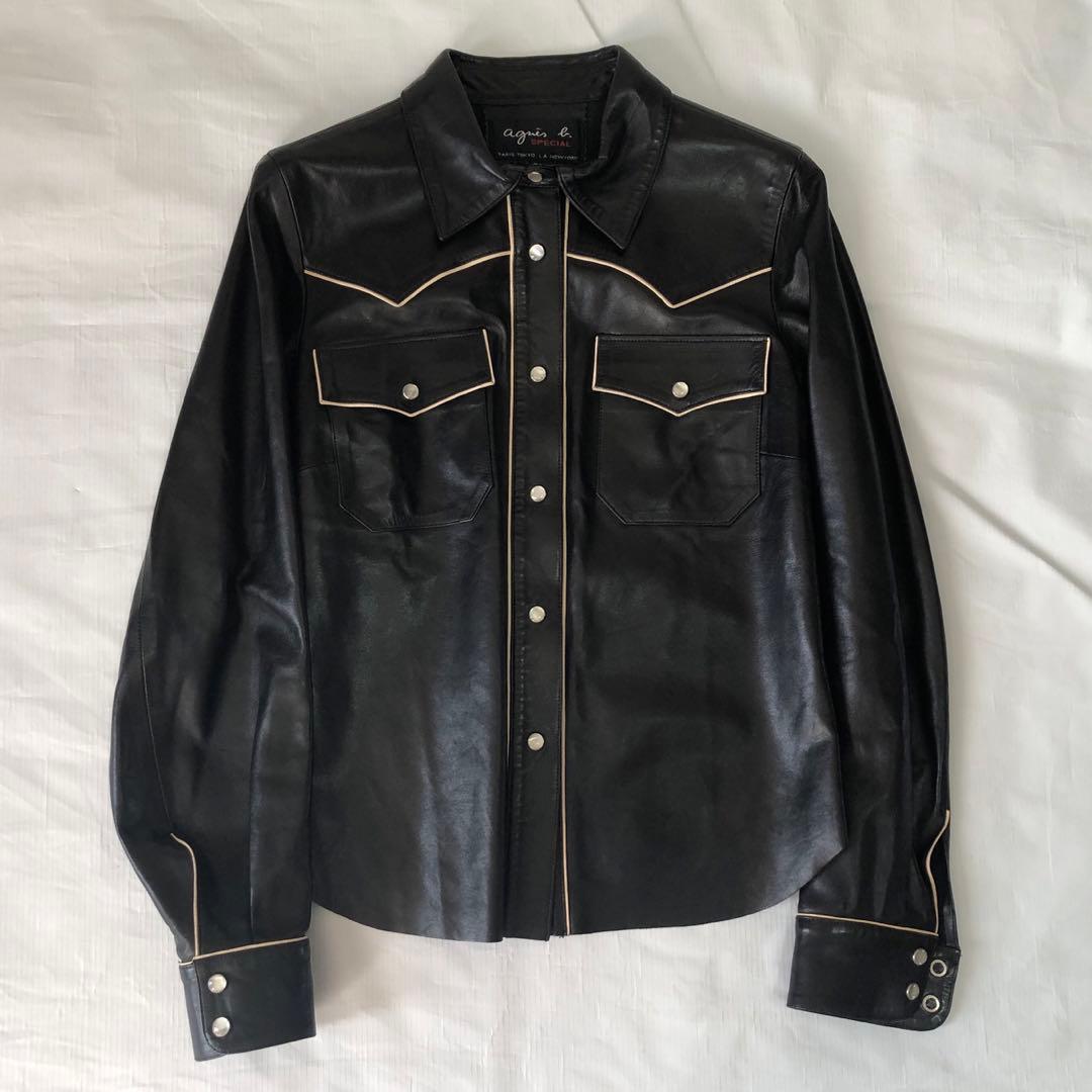 agnes b special アニエスべー レザー ウエスタン ジャケット