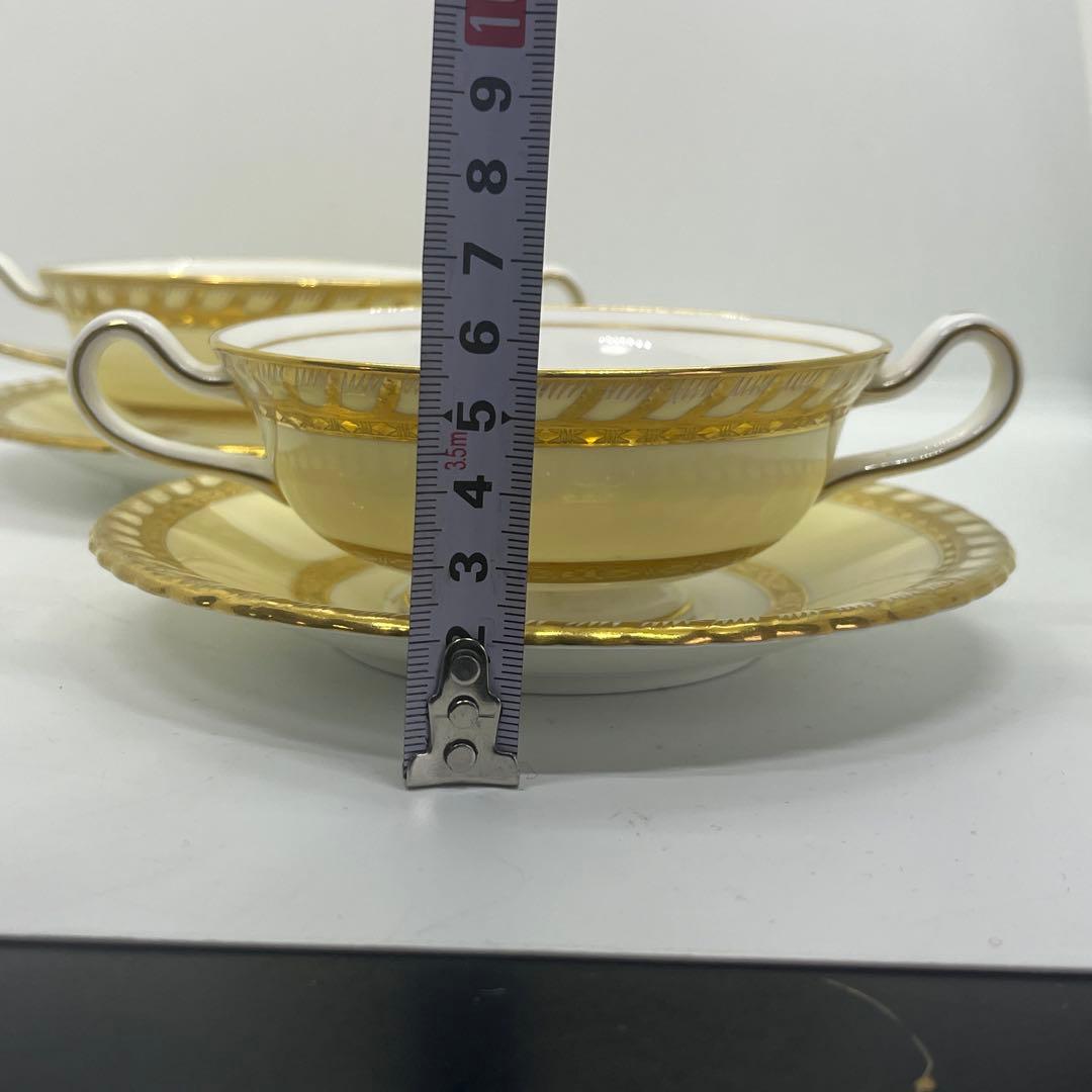 アンティーク ミントン ダブルハンドル カップ&ソーサー ゴールド ペア