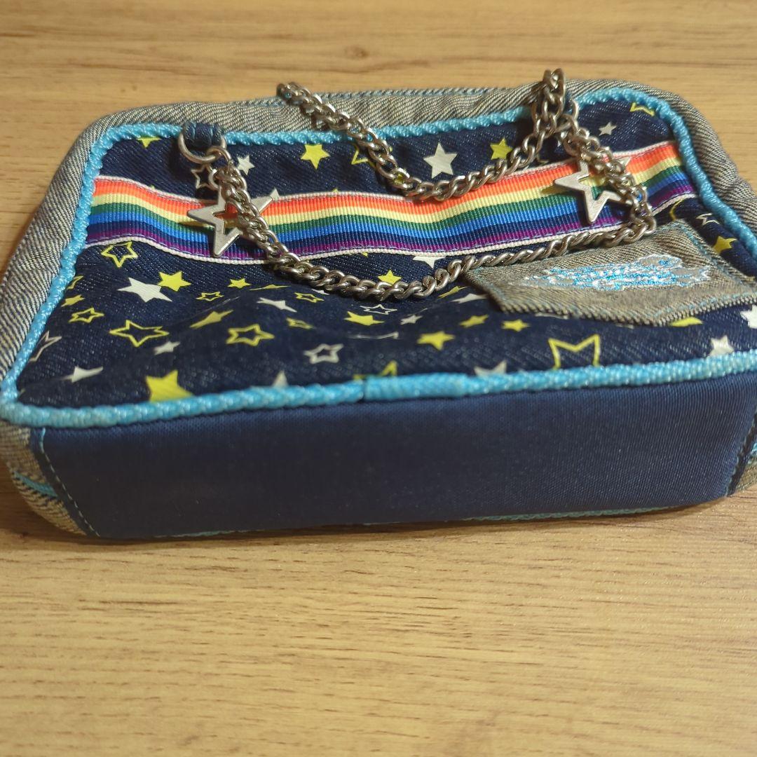 【平成レトロ】デニム ポーチ 2穴バインダーシール帳