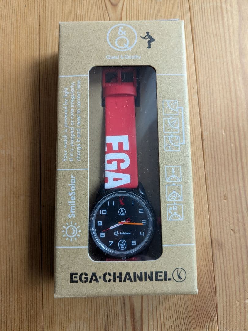 エガちゃんねる　限定500　シチズンコラボ　ソーラーウォッチ　赤