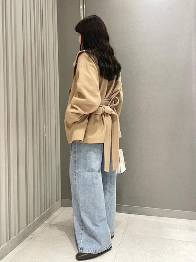 FRAY I.D ベージュ ビックカラーショートコート