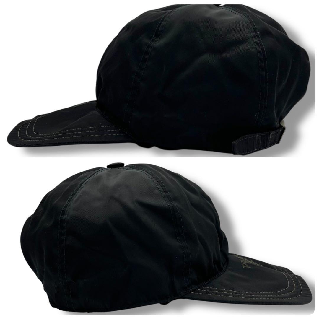PRADA プラダ キャップ　CAP 帽子 黒　Mサイズ ブラック　144