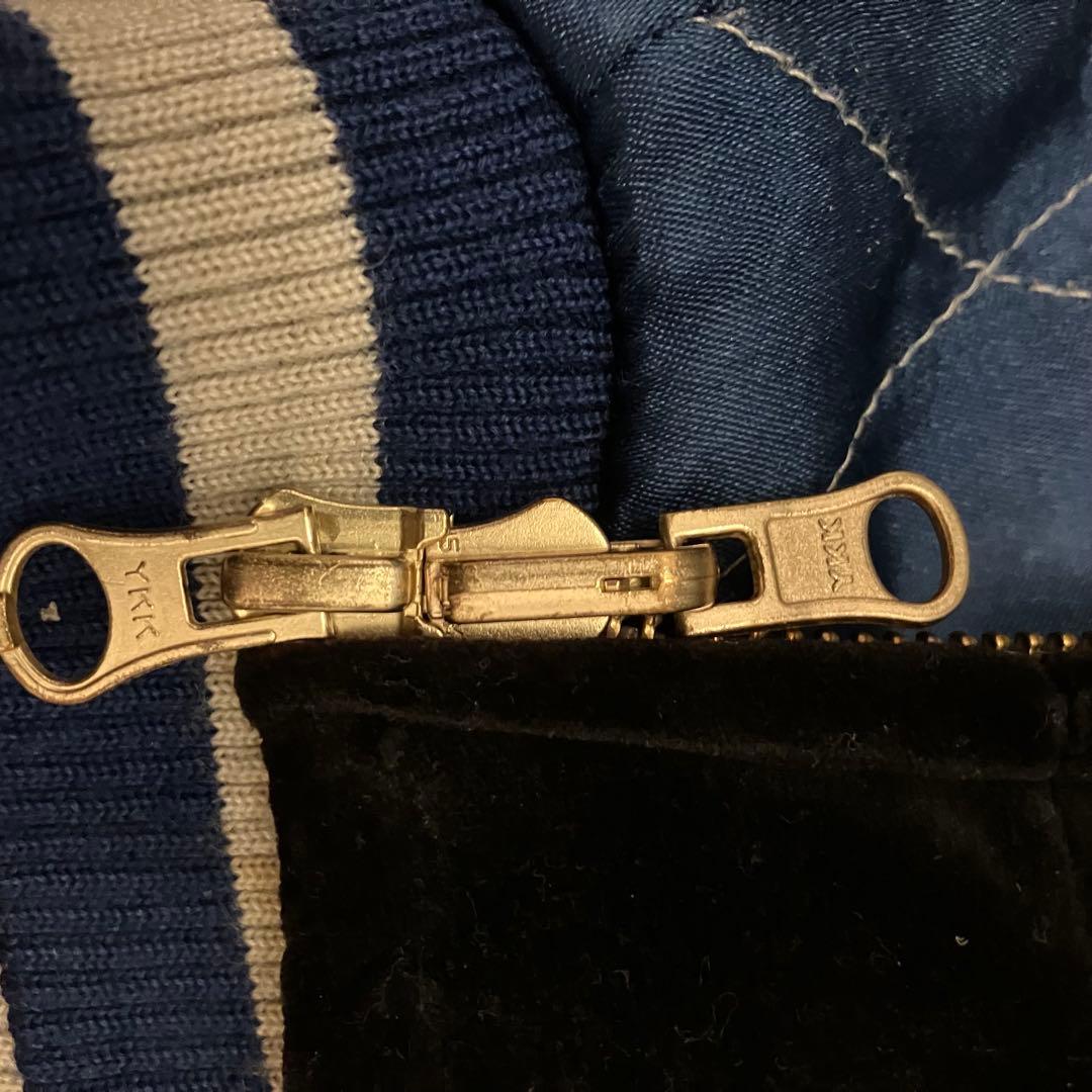 サテン　別珍　リバーシブル　スカジャン　虎　鷲　古着