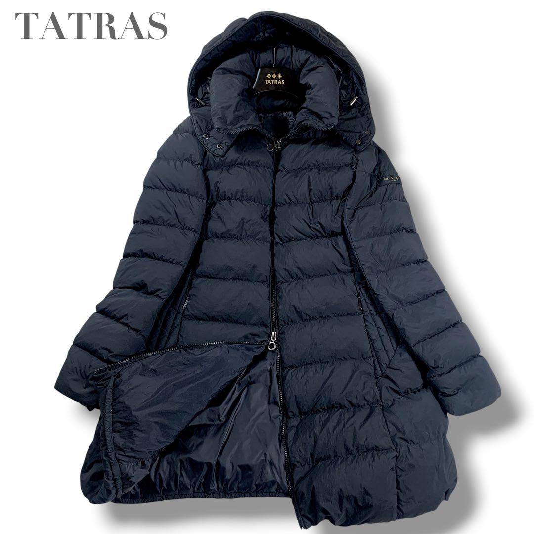 美品✨タトラス ダウンコート ポリテアマ ブラック ナイロン フード 3