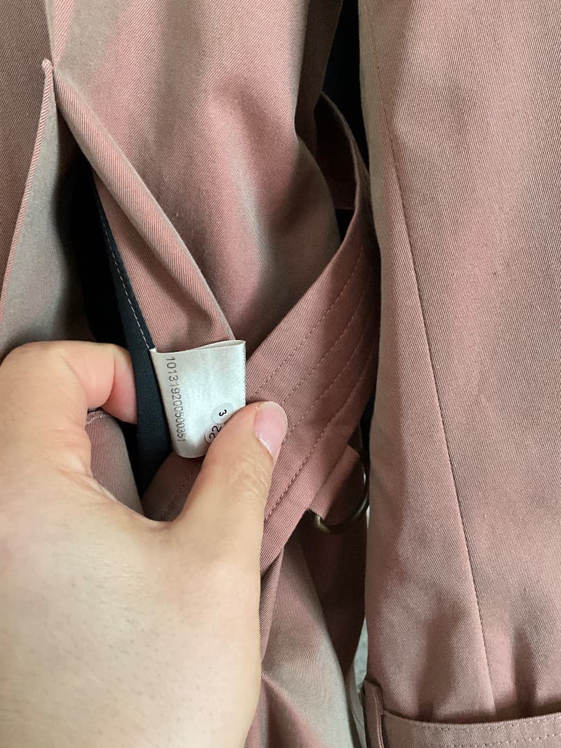 BURBERRY バーバリー ショートトレンチコート 54R 玉虫色茶ピンク