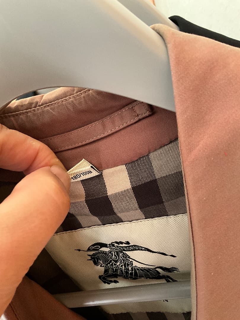 BURBERRY バーバリー ショートトレンチコート 54R 玉虫色茶ピンク