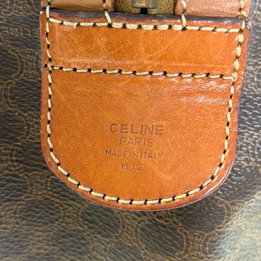 CELINE ブラウンレザーボストンバッグ