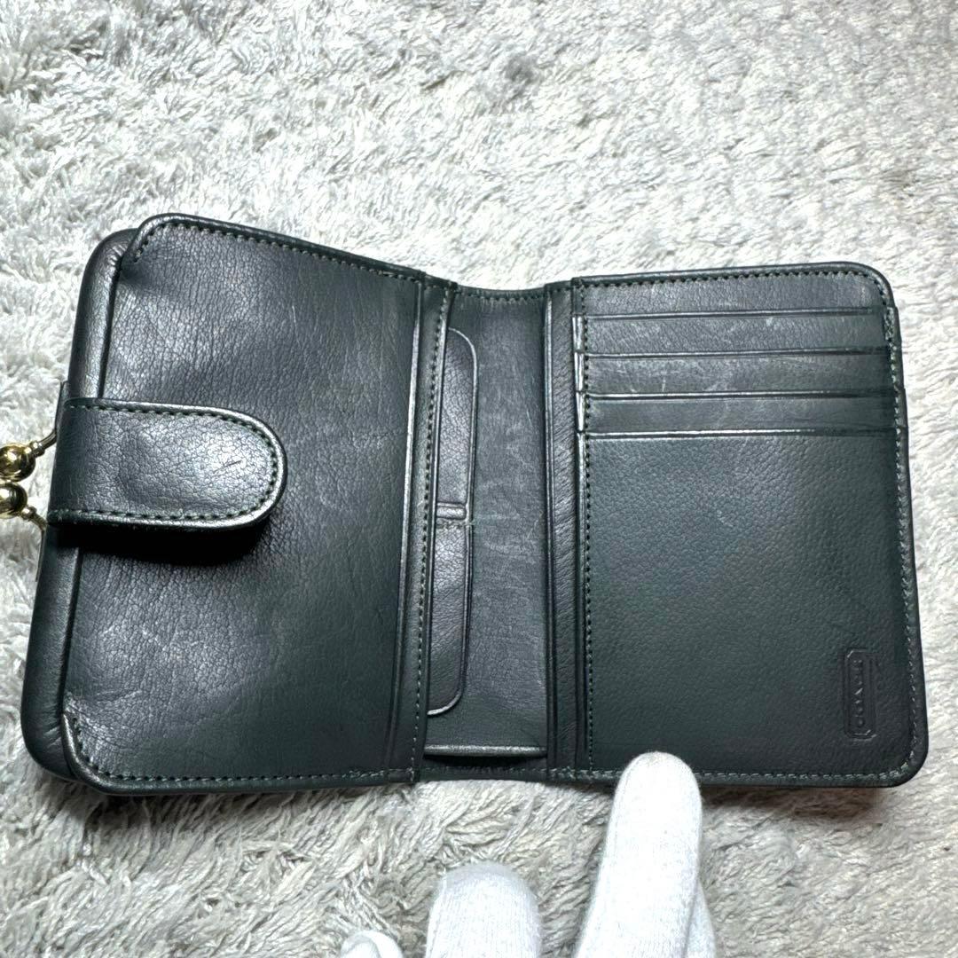 COACH コーチ オールドコーチ 二つ折り財布 本革 レザー がま口