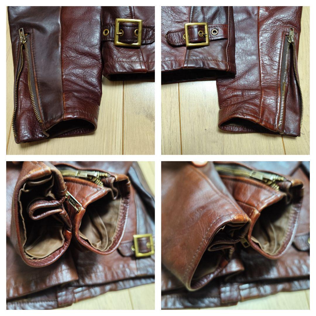 こ*ん様 ショット 38 M L 641 シングルライダース レザージャケット