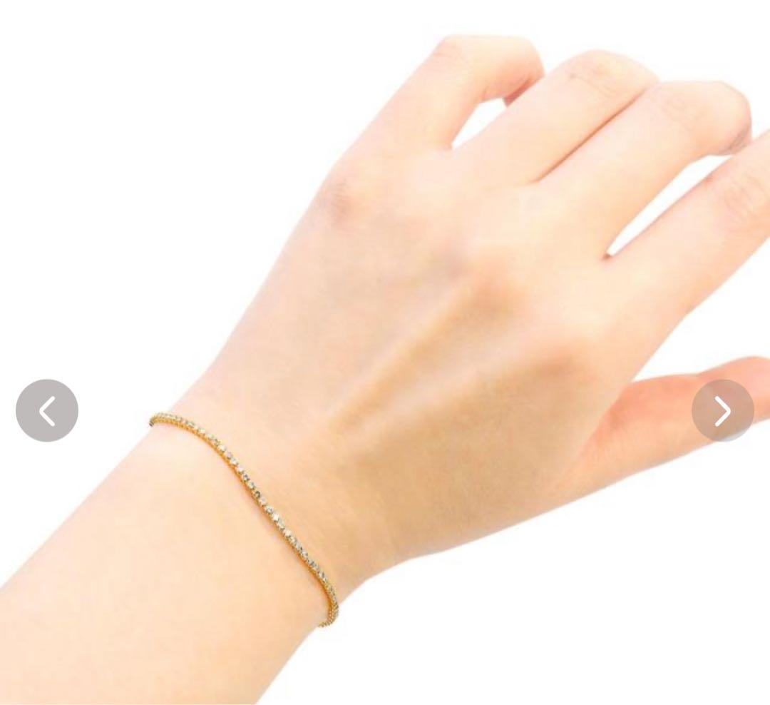 A*a様 【GGSカード鑑別書付】 K18 天然ダイヤモンド 計1ct テニスブ