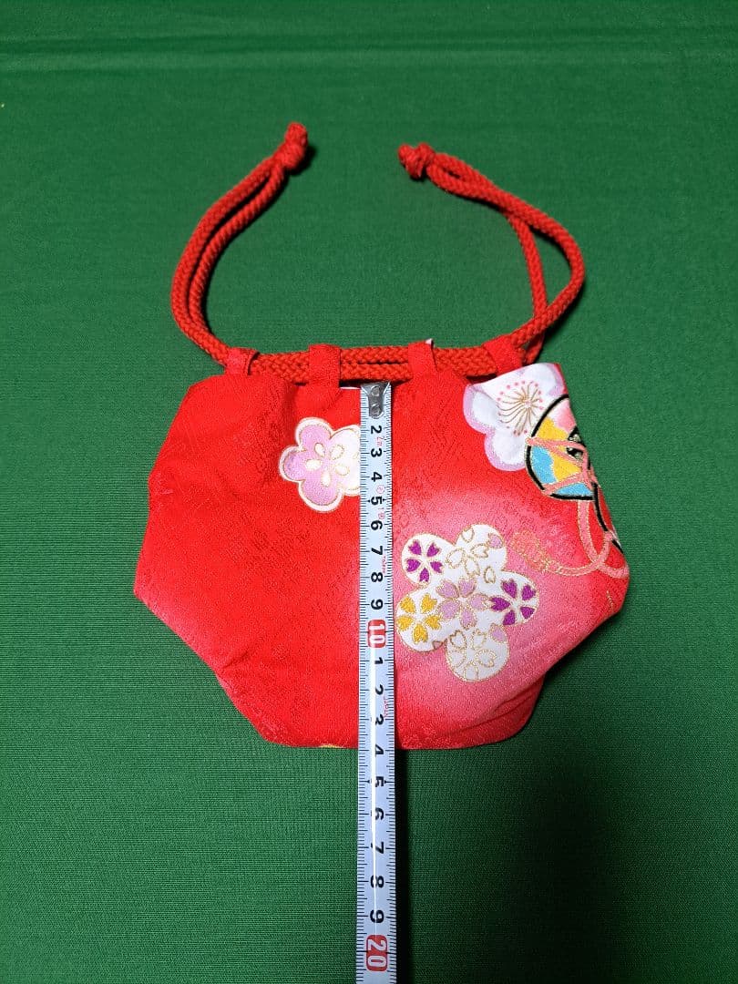 【七五三】三つ身・長襦袢・被布コート・髪飾り・巾着・草履　6点セット★足袋付き★