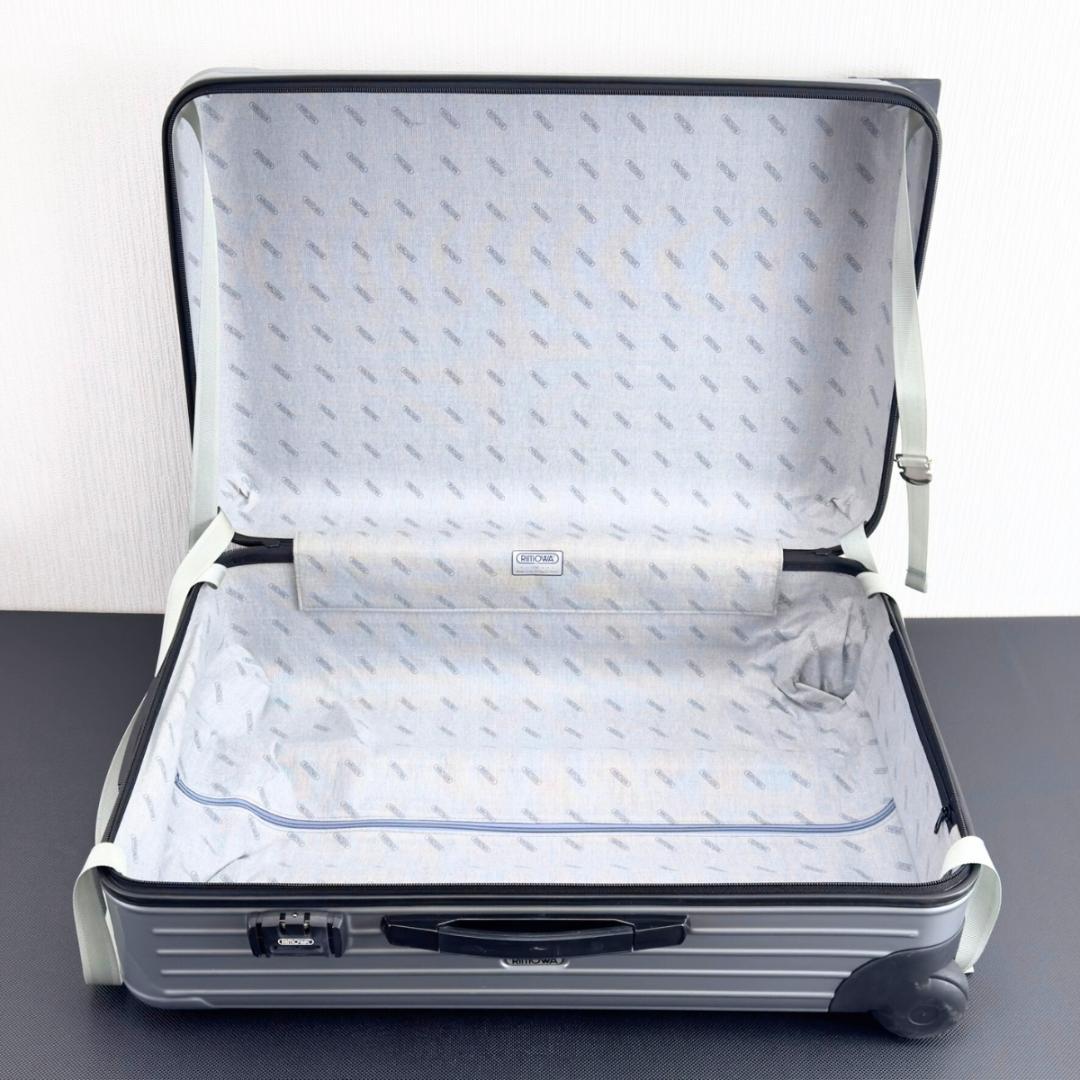 美品 リモワ サルサ 63L 2輪 機内持ち込み TSAロック付属 シルバー系