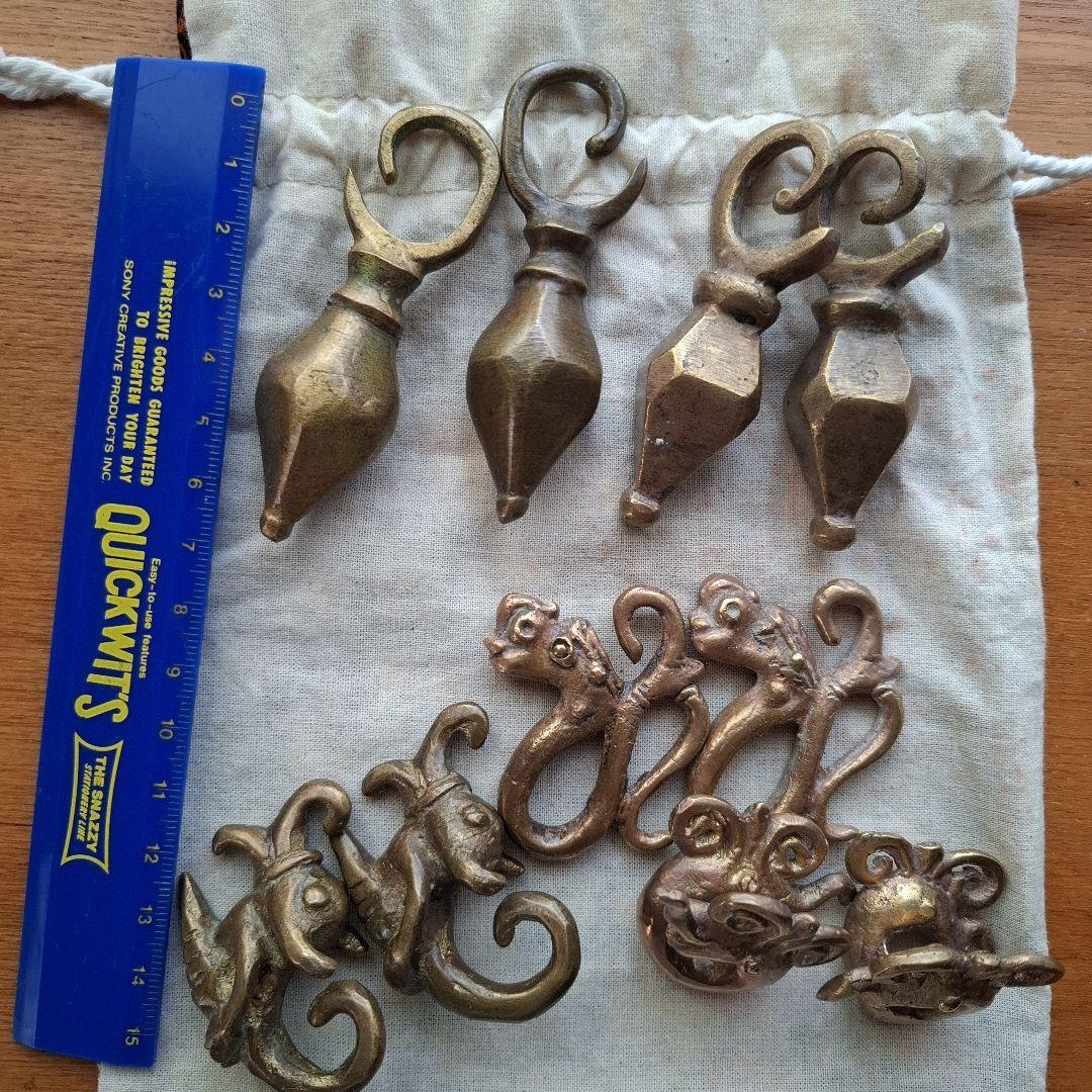 【希少】Orang ulu イヤリング 真鍮 アンティーク 部族 まとめ売り