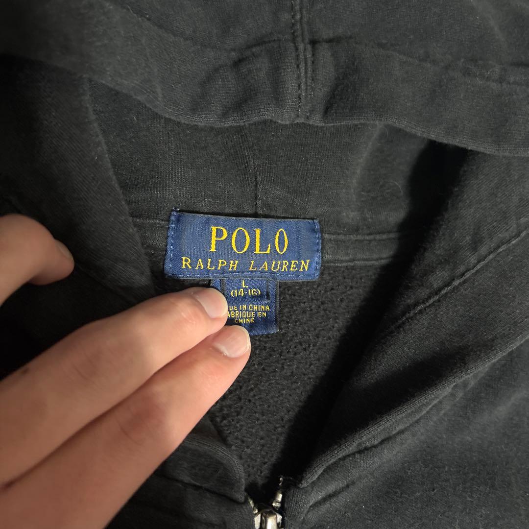 POLO黒ジップパーカー LEVI’S501濃紺デニムのセットメンズxs s相当